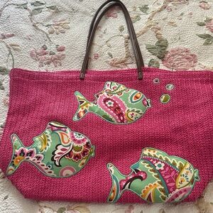 Vera Bradley Fish Design Tote Bag